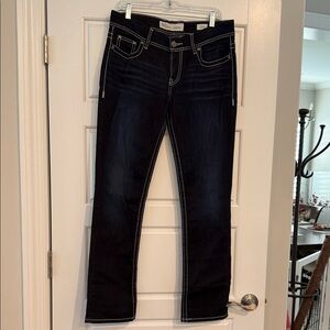 Women's Straight Leg Jeans in Deep Blue